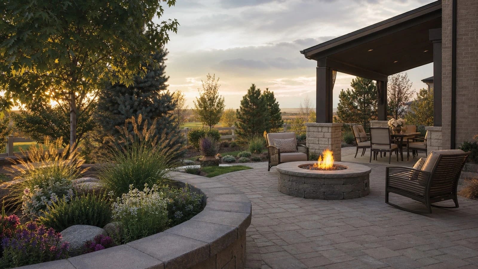 Longmont Colorado backyard patio and landscape
