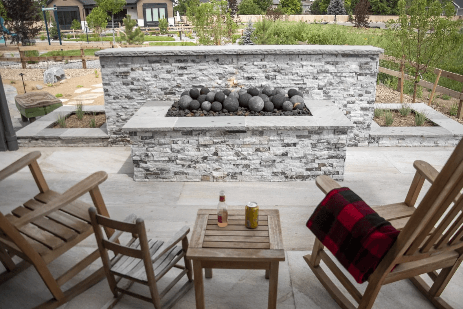 Complete pool and outdoor living installation in Boulder, Colorado