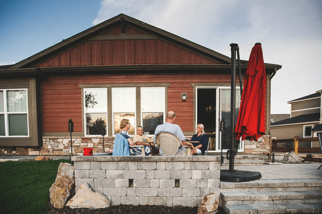 Luxury outdoor pool and hardscape project in Erie, Colorado